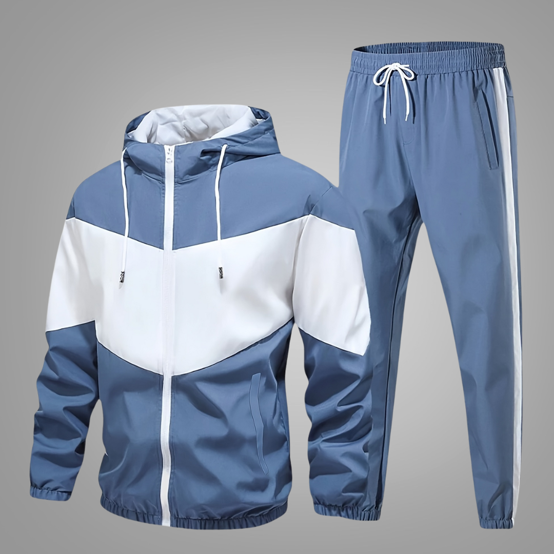 Men’s Casual Tracksuit Set – Zip-Up Hoodie & Joggers