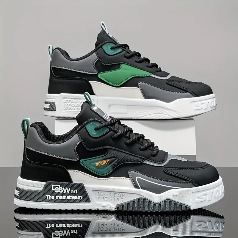 Men’s Casual Sneakers with Thick Cushioned Sole