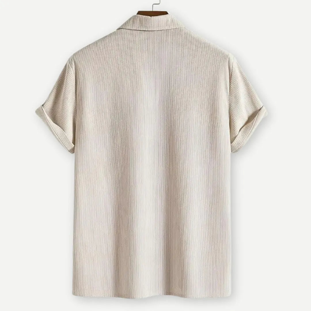 Men’s Ribbed Johnny Collar Polo