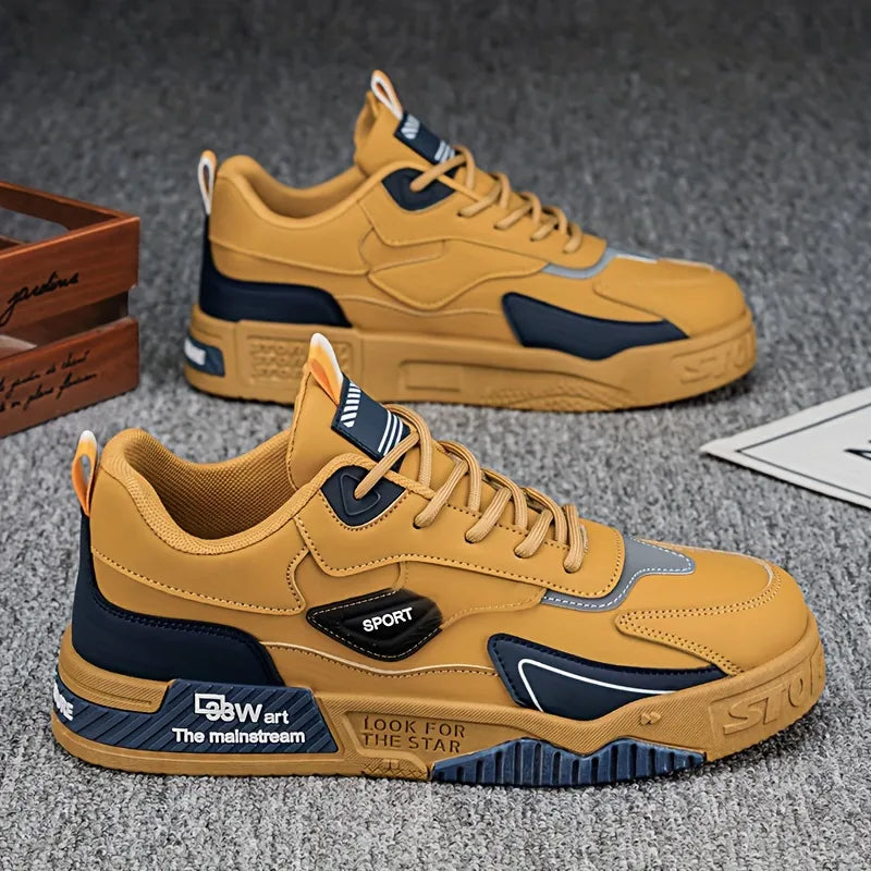 Men’s Casual Sneakers with Thick Cushioned Sole