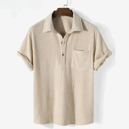Men’s Relaxed Textured Polo Shirt