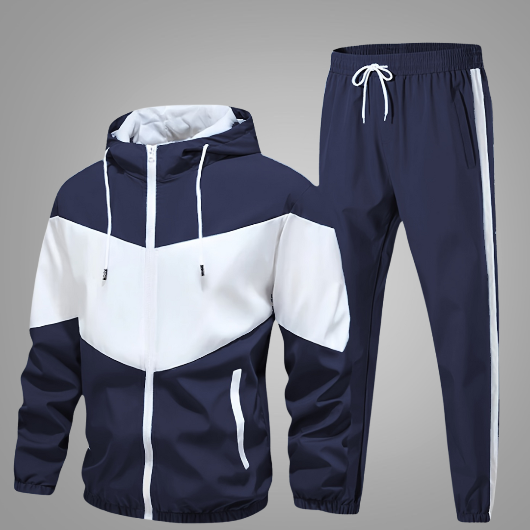 Men’s Casual Tracksuit Set – Zip-Up Hoodie & Joggers