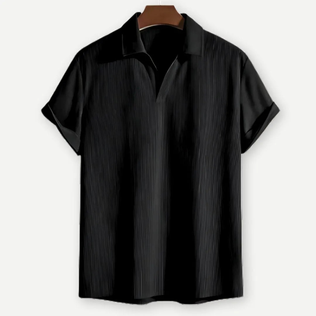Men’s Ribbed Johnny Collar Polo