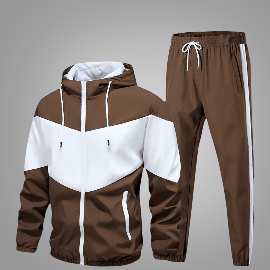 Men’s Casual Tracksuit Set – Zip-Up Hoodie & Joggers