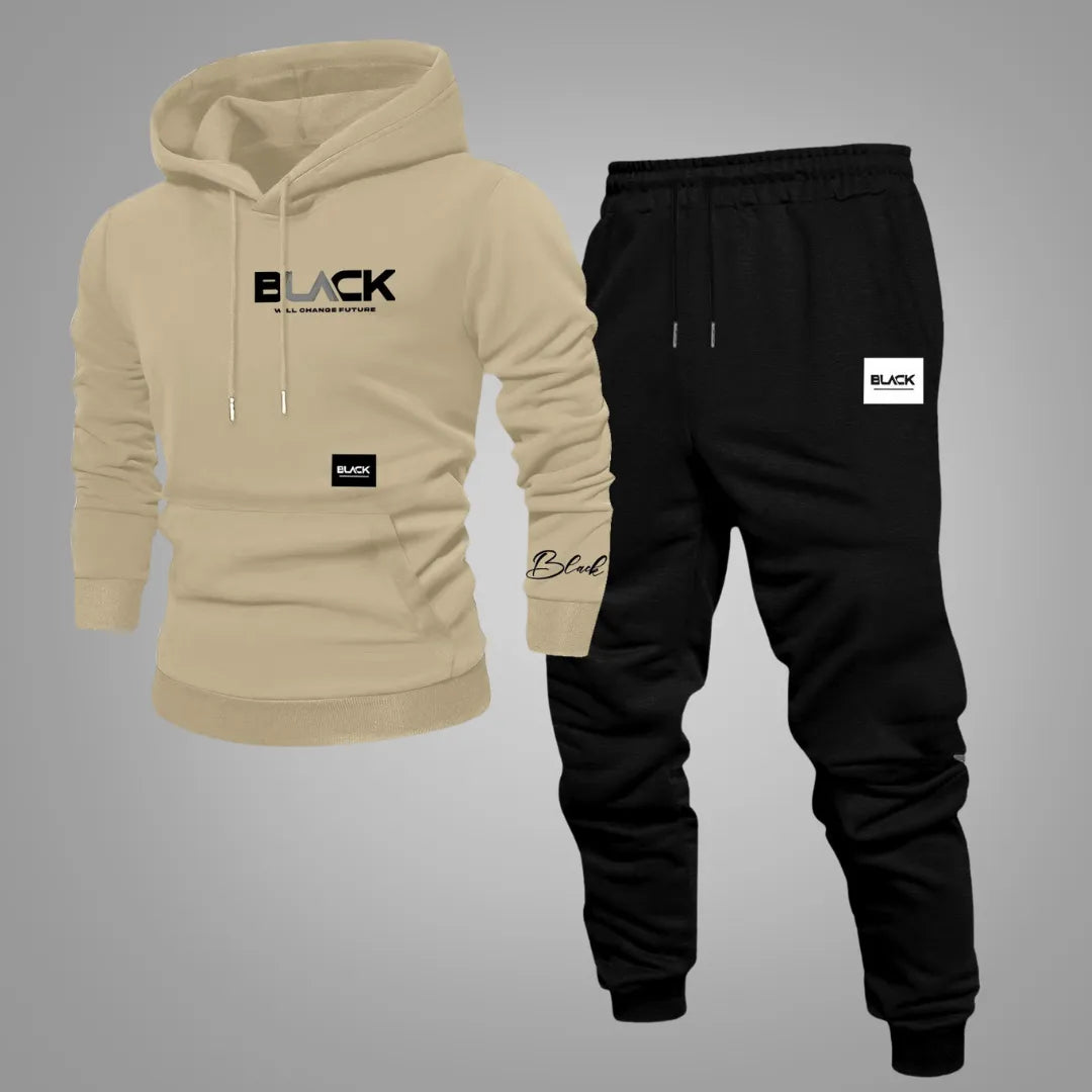 Men’s Casual Streetwear Tracksuit Set – Sweatshirt & Trousers