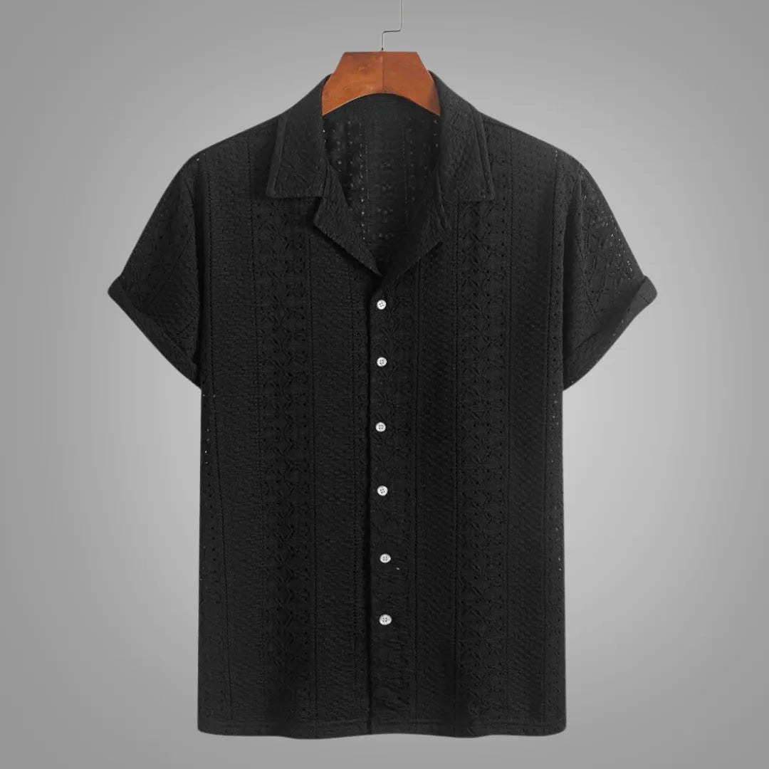 Benson Knit Jacquard Polo Shirt
