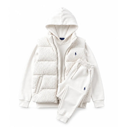 Herren Heritage 3-teiliges Set – Steppweste, Hoodie & Jogginghose