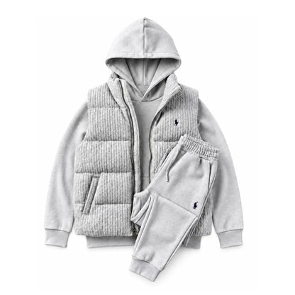 Herren Heritage 3-teiliges Set – Steppweste, Hoodie & Jogginghose